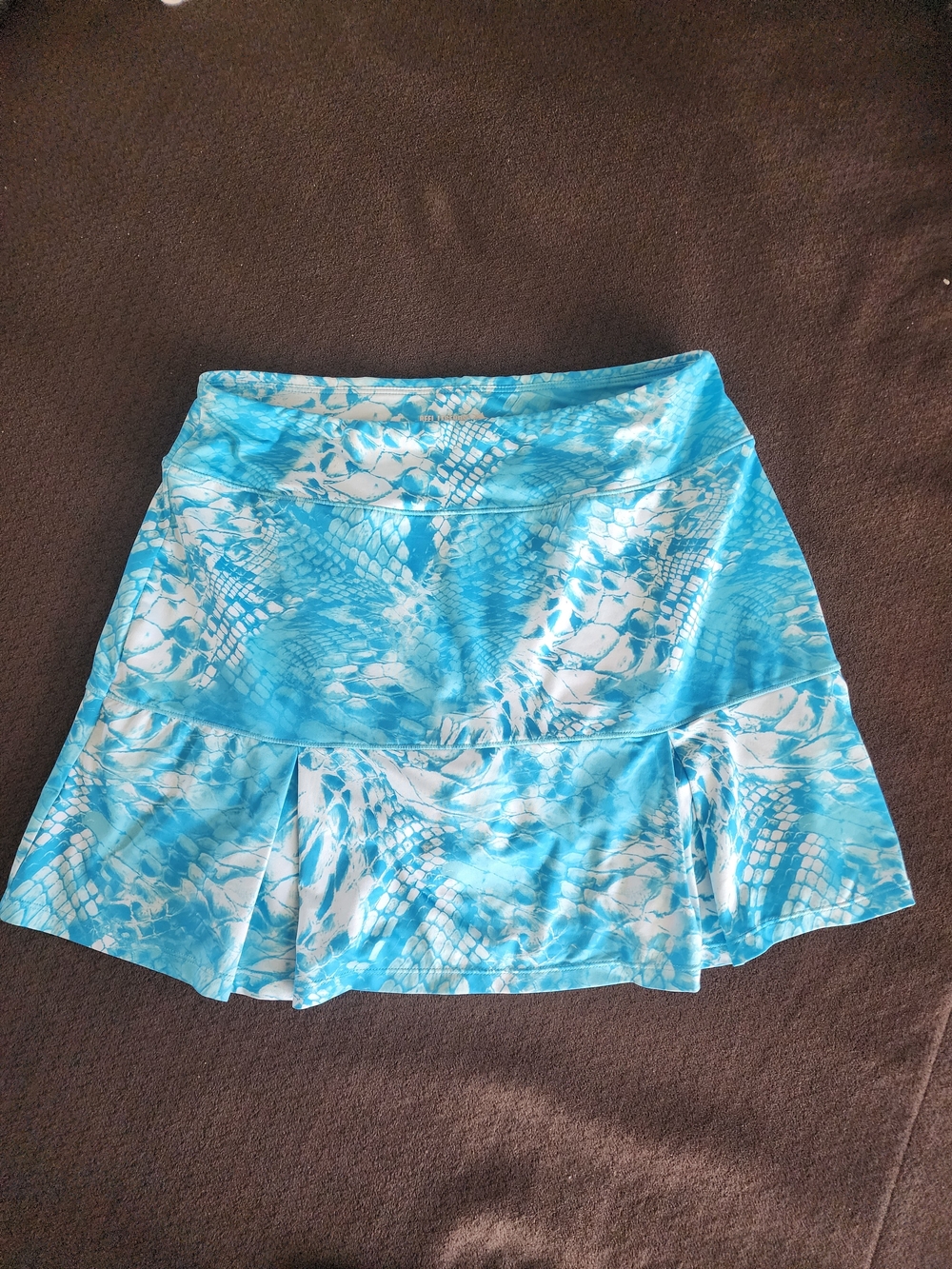 Reel Legends Blue and White Mermaid Scale Active Skort Petite M